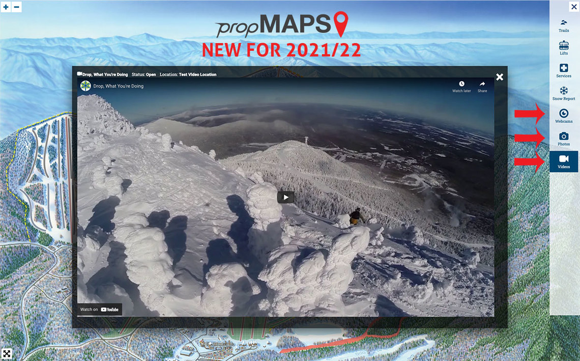 propMAPS interactive map screenshot with video overlay