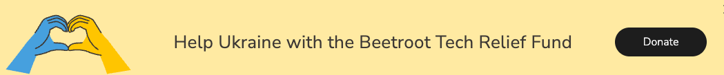 Beetroot Ukraine Tech Relief Fund banner