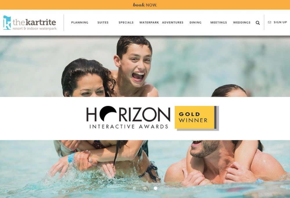Homepage screenshot of thekatrite.com with gold award overlay