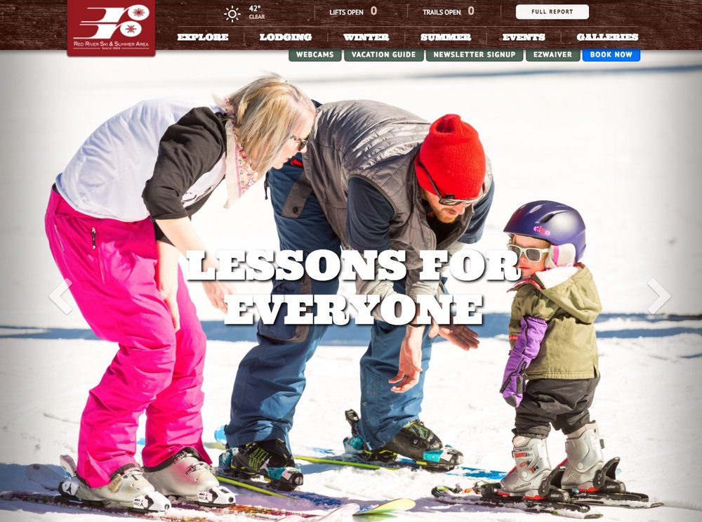 red river website homepage screenshot